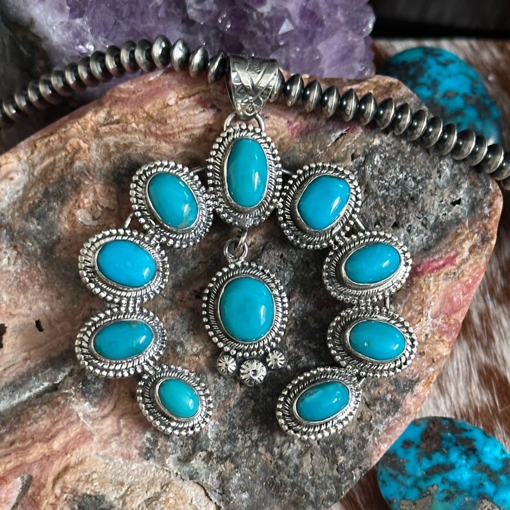 Kingman Turquoise Naja Statement Southwestern Ste… - image 6